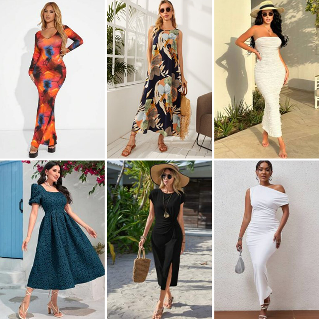 Summer Fashion Sexy Strap V-Neck Open Back Women's Printed Dress Wholesale