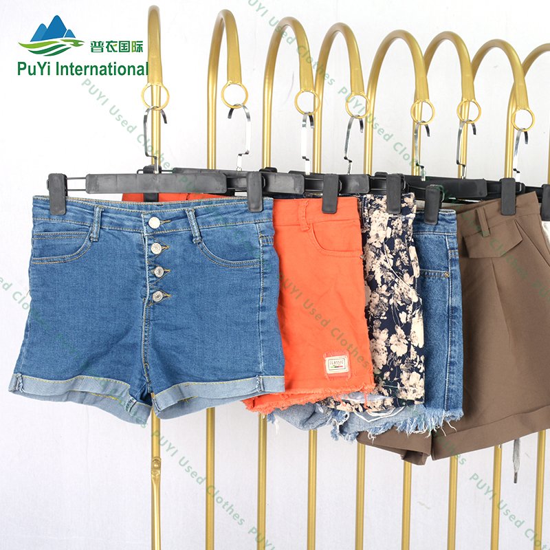 vintage summer lady hot pants used clothes bales denim short second hand girls clothes women