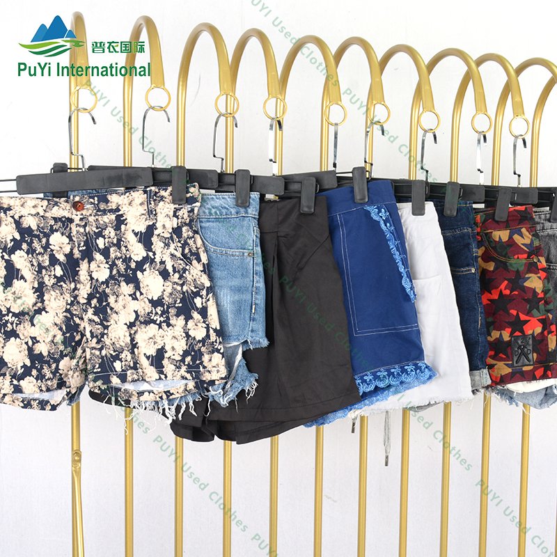 vintage summer lady hot pants used clothes bales denim short second hand girls clothes women