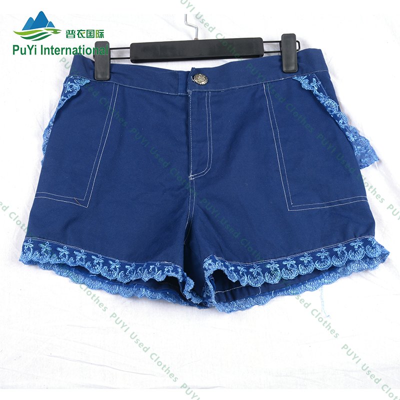 vintage summer lady hot pants used clothes bales denim short second hand girls clothes women