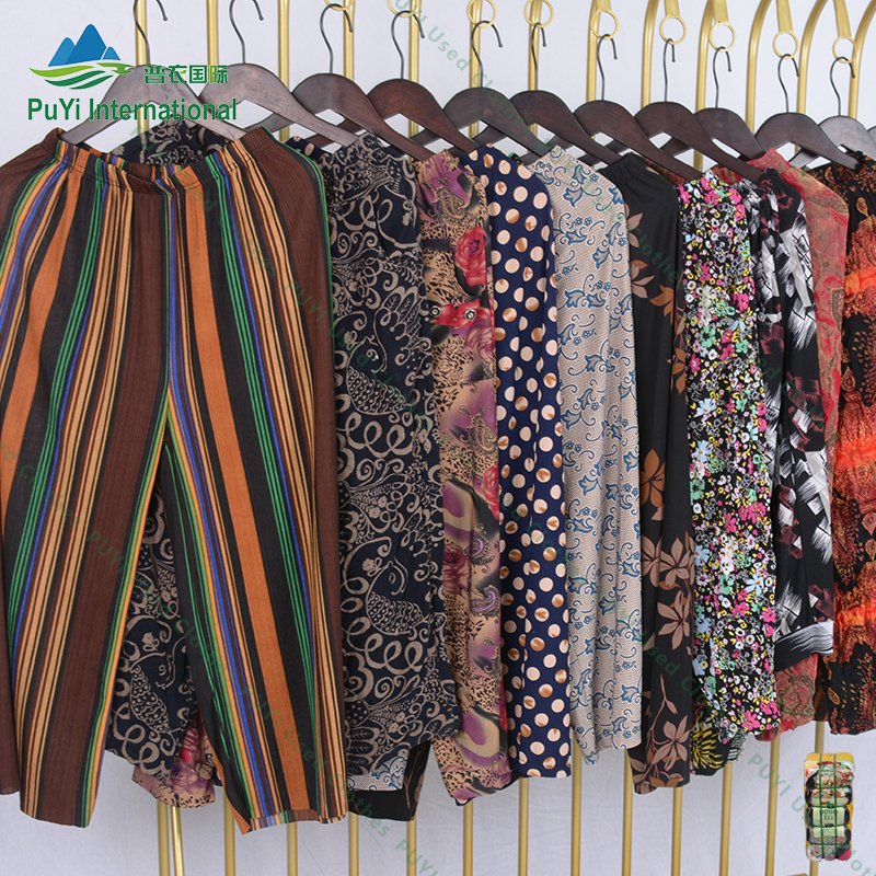 wholesale summer women elderly pants clothes used second hand clothing bales