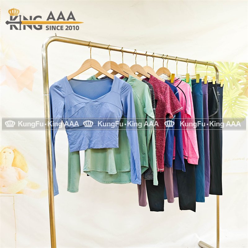 kingaaa yoga clothes branded used clothes high quality second hand clothes bales supplier pakaian bekas for women