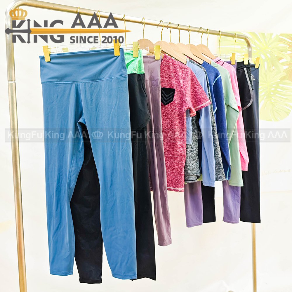 kingaaa yoga clothes branded used clothes high quality second hand clothes bales supplier pakaian bekas for women