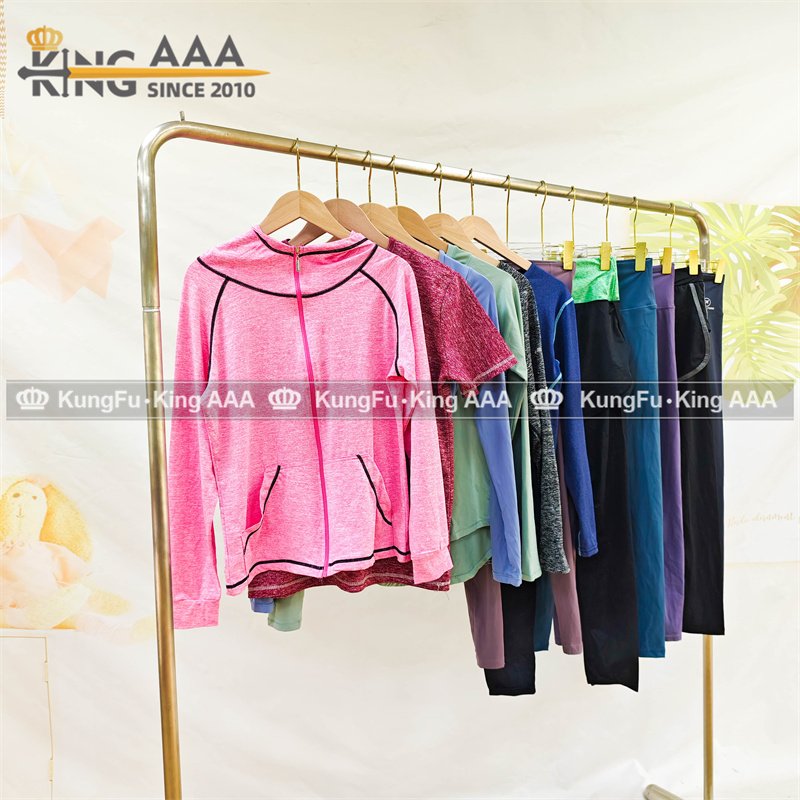 kingaaa yoga clothes branded used clothes high quality second hand clothes bales supplier pakaian bekas for women