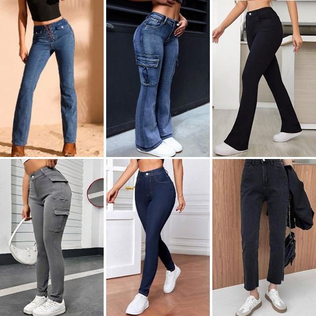 2024 inventory straight leg women's used jeans casual lightweight jeans mixed packaging random shipment
