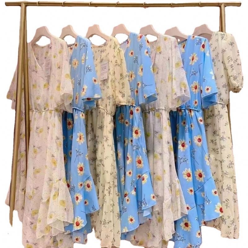 Mix Korean Bulk Ladies Second Hand Long Dresses Women Bales Used Clothes From Uk