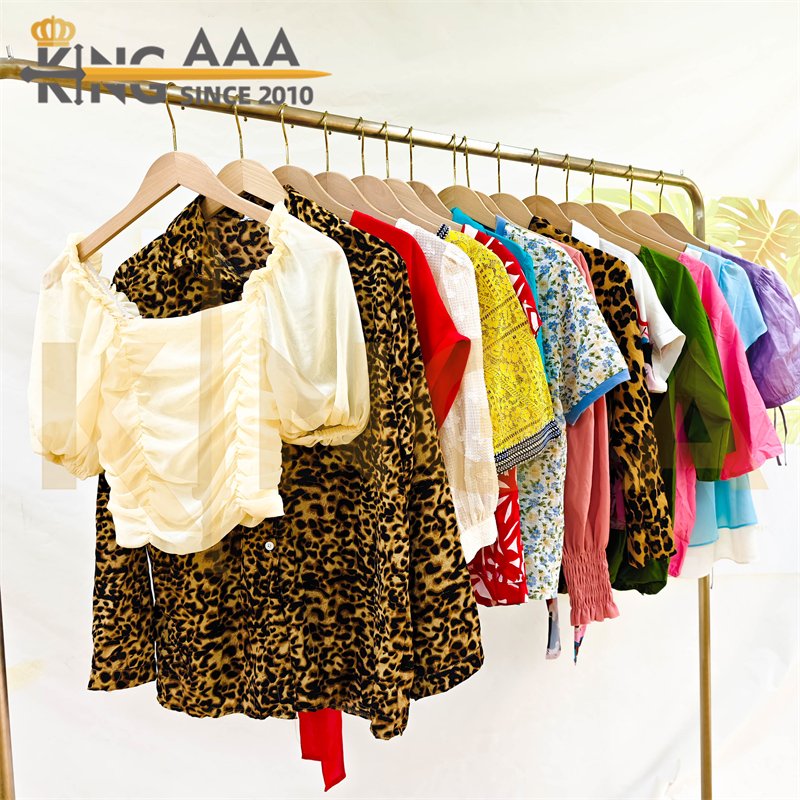 Wholesale Women Blouse Second Hand Clothes Ladies Shirt Tops Short Sleeve Office Used Clothes Clothing Ukay Ukay Bales