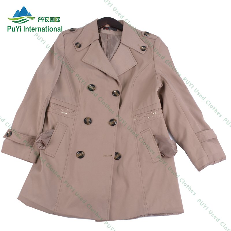 classic work trench coats overcoat jacket second hand clothes europe used coat and jacket clothing premium vintage