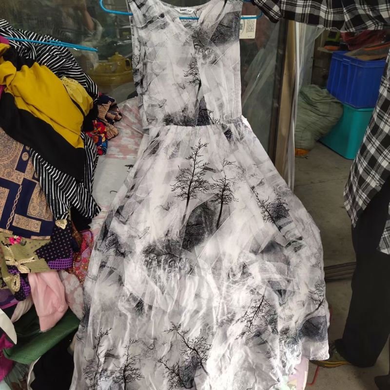 2021 summer new fashion women's gauze chiffon dress women's dress second-hand clothes