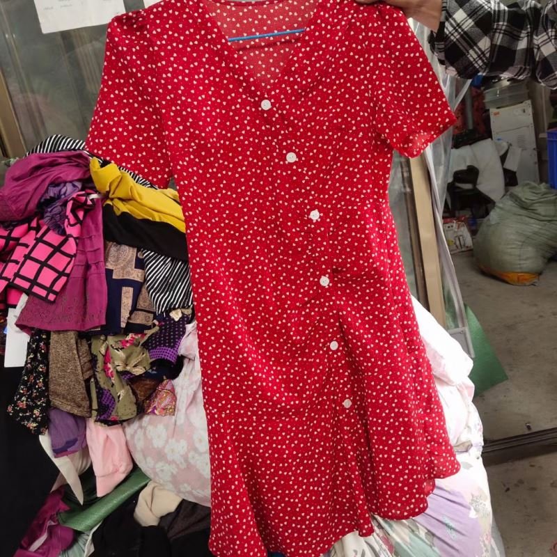 2021 summer new fashion women's gauze chiffon dress women's dress second-hand clothes