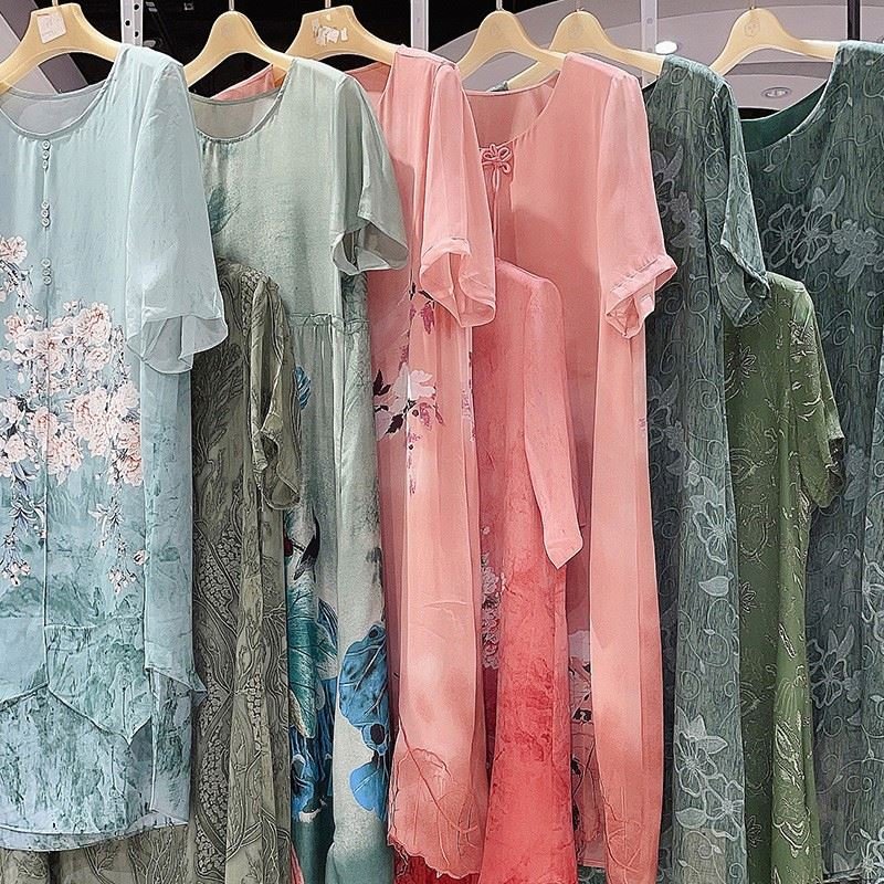 2021 summer new fashion women's gauze chiffon dress women's dress second-hand clothes