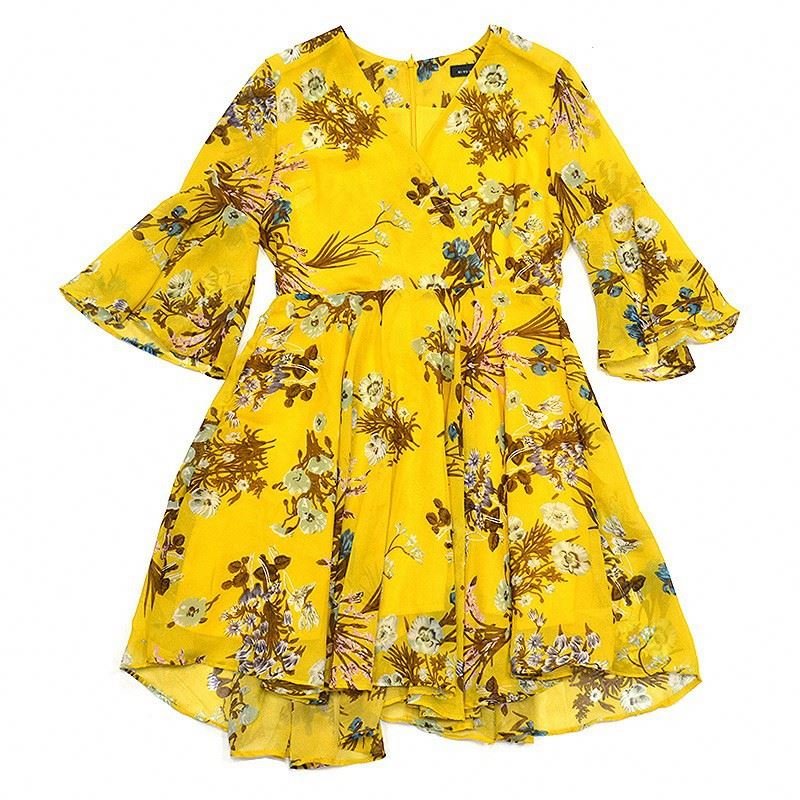 2021 summer new fashion women's gauze chiffon dress women's dress second-hand clothes