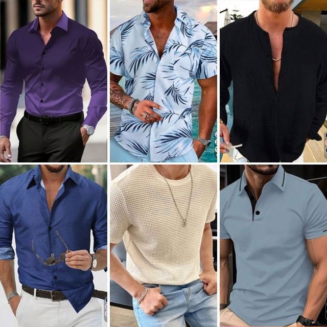 2024 Fashion Clothing High Quality Wholesale Men's Casual T-shirt Pants Shirts POLO Shirts Bulk Clothing Random Shipping