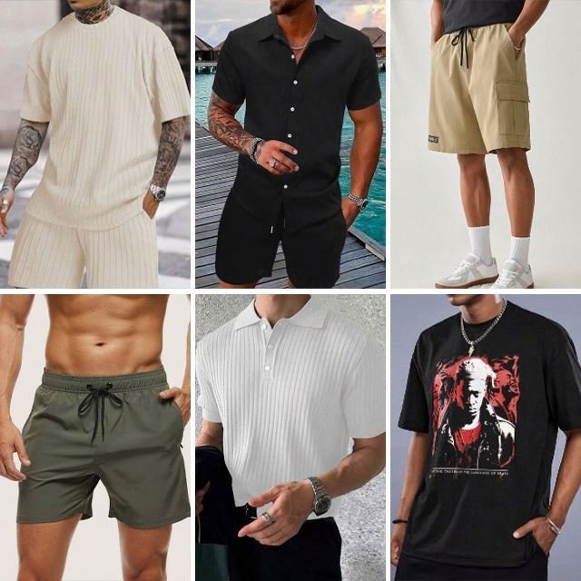 2024 Fashion Clothing High Quality Wholesale Men's Casual T-shirt Pants Shirts POLO Shirts Bulk Clothing Random Shipping