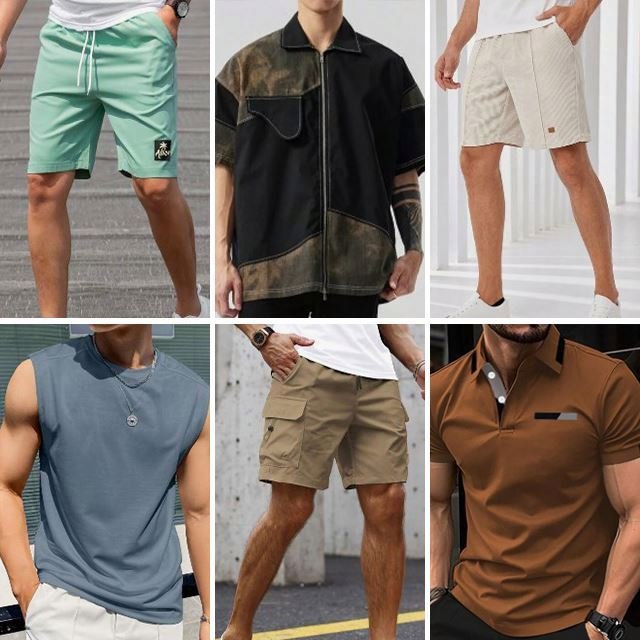 2024 Fashion Clothing High Quality Wholesale Men's Casual T-shirt Pants Shirts POLO Shirts Bulk Clothing Random Shipping