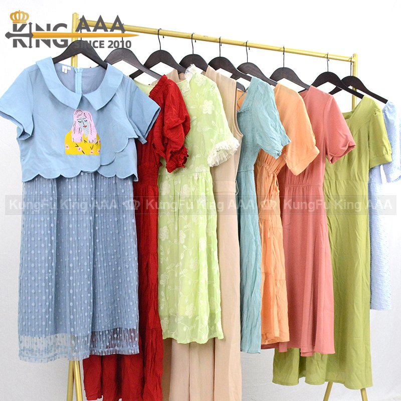 KINGAAA second hand fashion dresses cotton us used clothes usa used clothing bale second hand dresses for women
