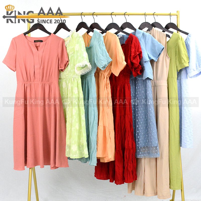 KINGAAA second hand fashion dresses cotton us used clothes usa used clothing bale second hand dresses for women