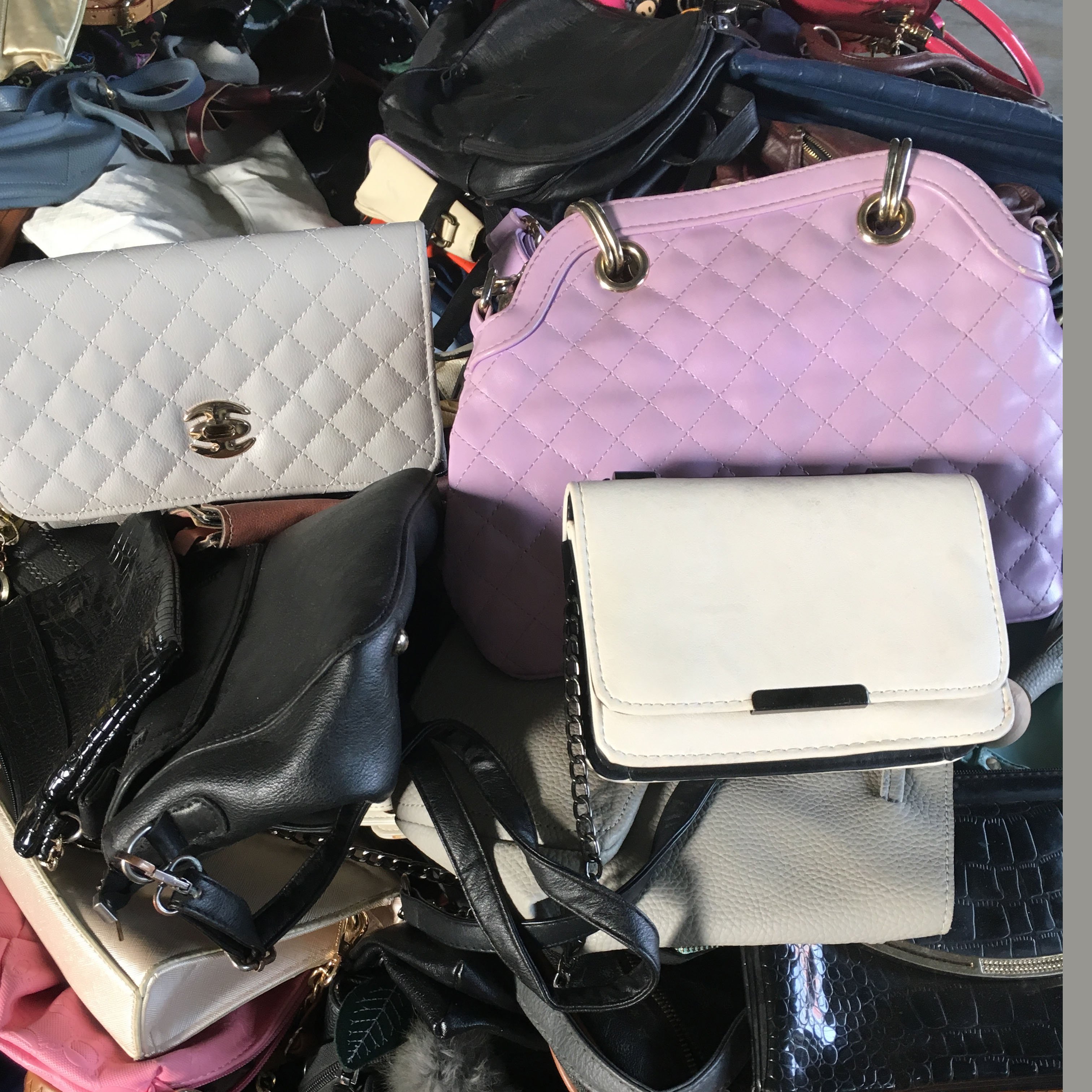 Used Bags Wholesale Mixed In Bales Second Hand Women Handbags Korea Branded Designer Cheap Ladies Purse Bags