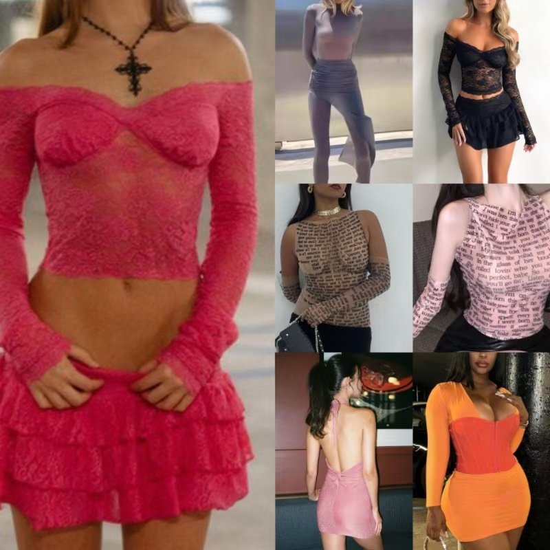 Branded Clothes Women's Mix Style Stock Dresses T-shirts Small Shirts Pants