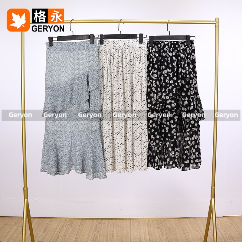GERYON boutique long silk skirt ukay bales vip clothes bulk philippines used clothing clothes from China