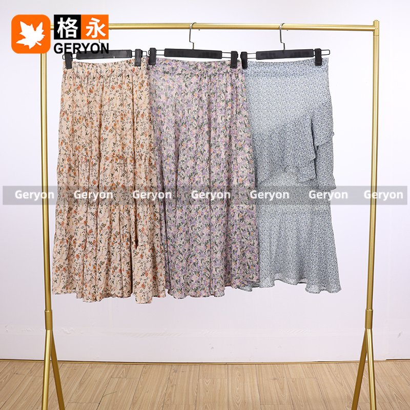 GERYON boutique long silk skirt ukay bales vip clothes bulk philippines used clothing clothes from China