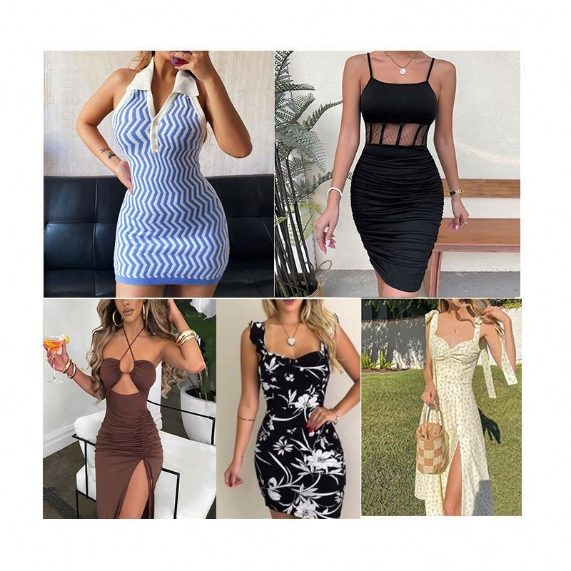Used Clothing Factory Direct Price Women Summer Dresses Wholesale Summer New French Strap Dress Brand Clothes Multiple Styles