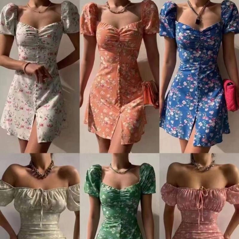 Used Clothing Factory Direct Price Women Summer Dresses Wholesale Summer New French Strap Dress Brand Clothes Multiple Styles