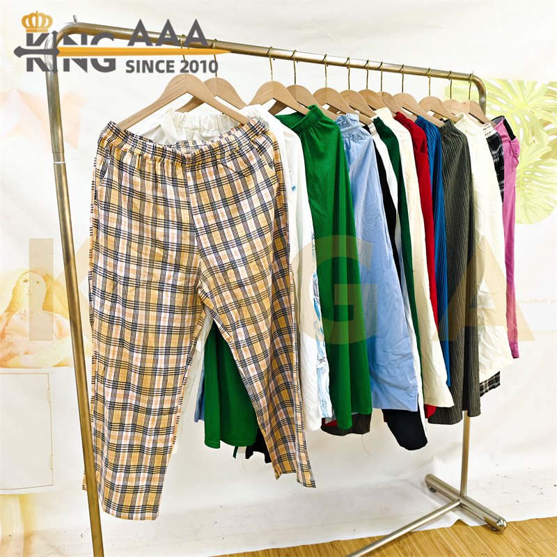Wholesale Women's Female Trousers Loose Pants High Waist Straight Loose Street Casual Pants Second Hand Used Clothes