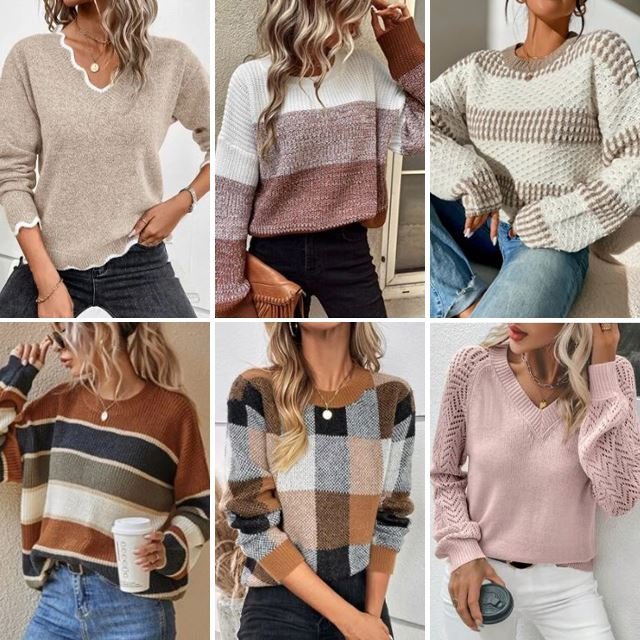 Wholesale high-quality long sleeved winter women's knitted round neck pullover embroidered sweaters Used
