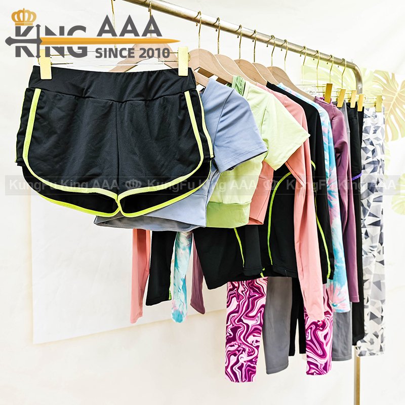 fashion ladies fitness & yoga wear top shorts pants ball mixed used clothes bales second hand for women uk used clothes bales