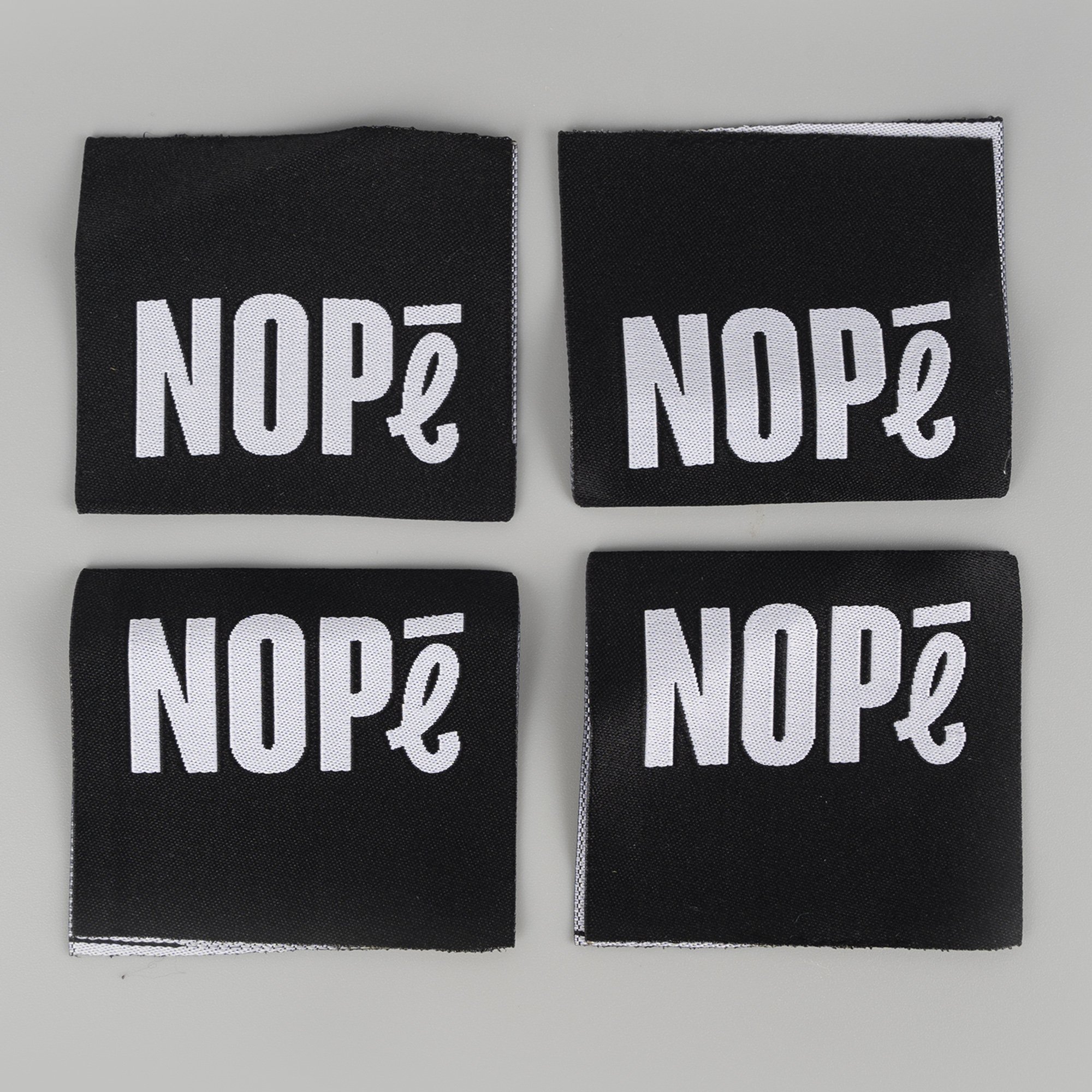 Cheap Centrefold Textile Custom Name Logo High Density Garment Woven Label Tags
