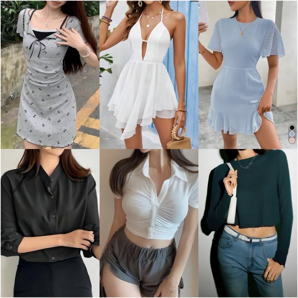 Wholesale dress Apparel stock women Mixed Low Price Fashion Casual Top Swimsuit Skirts Clothes womens dresses