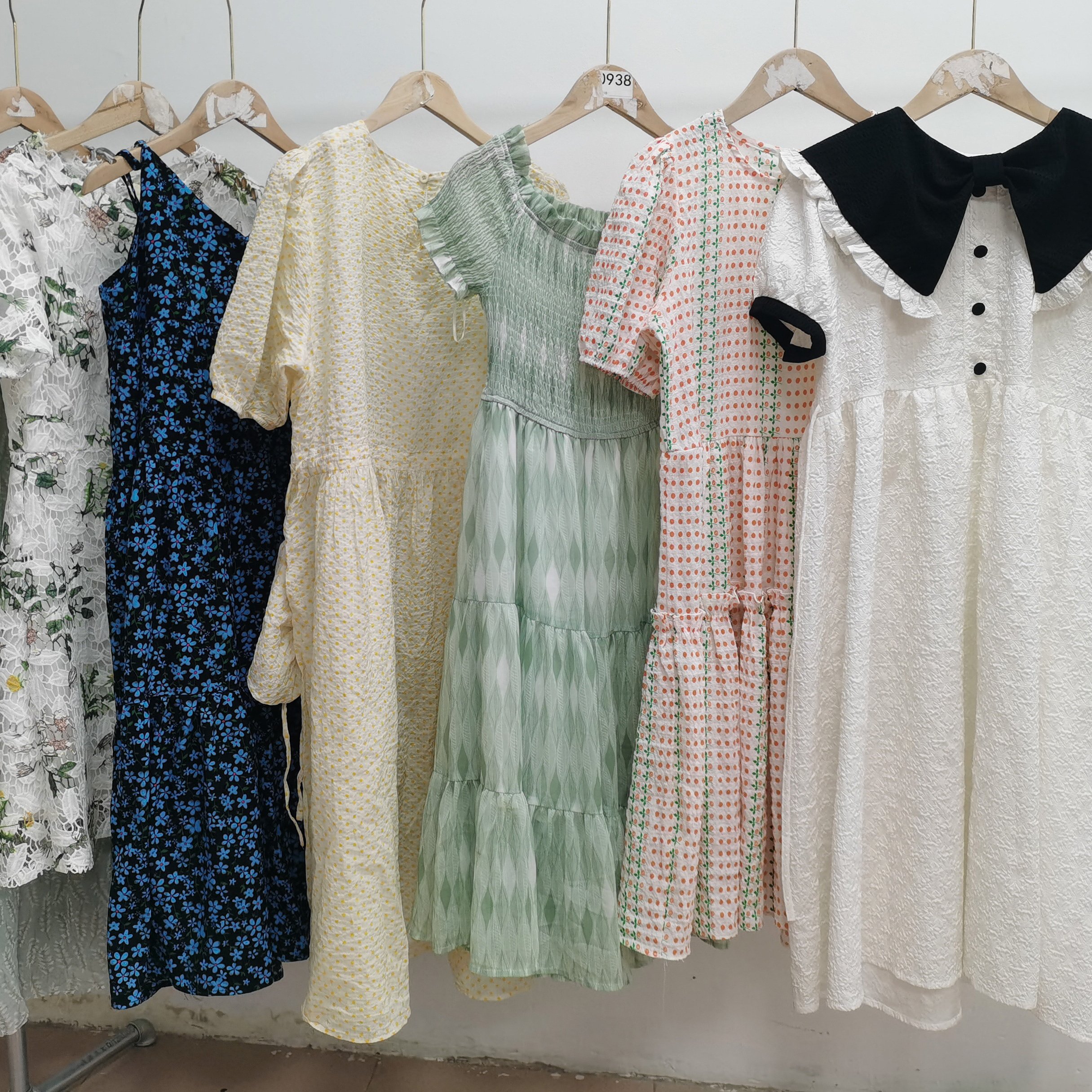 Casual dresses Bulk Wholesale Brand Name High End Cotton Dress Second Hand Clothes From Sweden