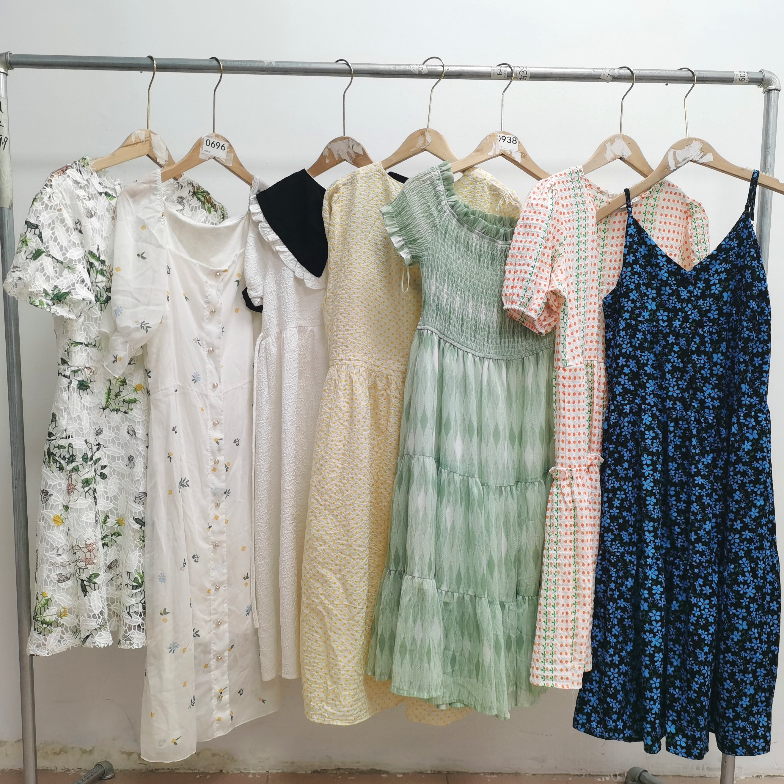 Casual dresses Bulk Wholesale Brand Name High End Cotton Dress Second Hand Clothes From Sweden