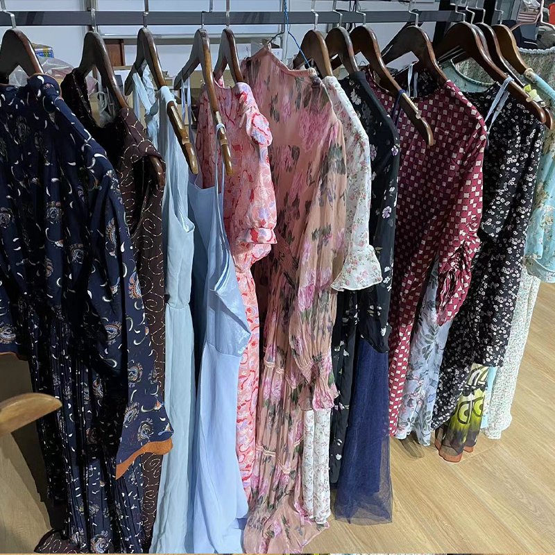 Premium dresses used clothes thrift stores clothing ladies second hand clothes with discount