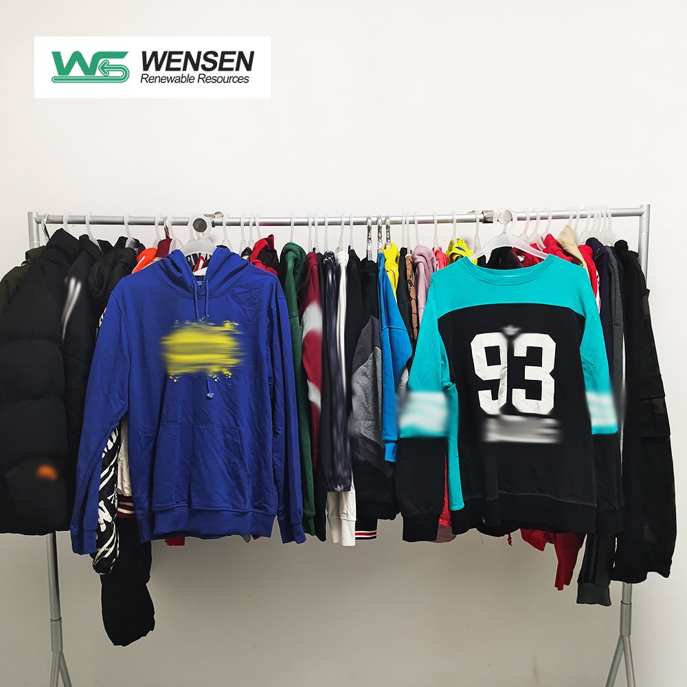 Used Famous Branded Winter Coat Mixed Bales Second Hand Hooded Sweat Shirts Bales