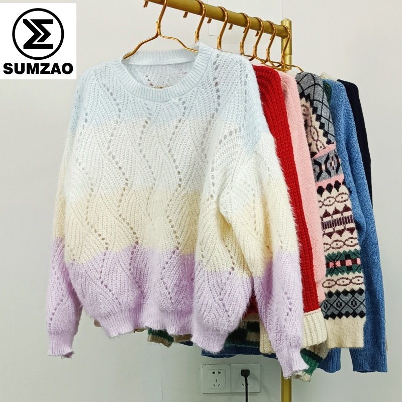 Grade a cashmere sweater bales baju second hand clothes pakaian bekas pullover used clothes bales women's sweater used clothes