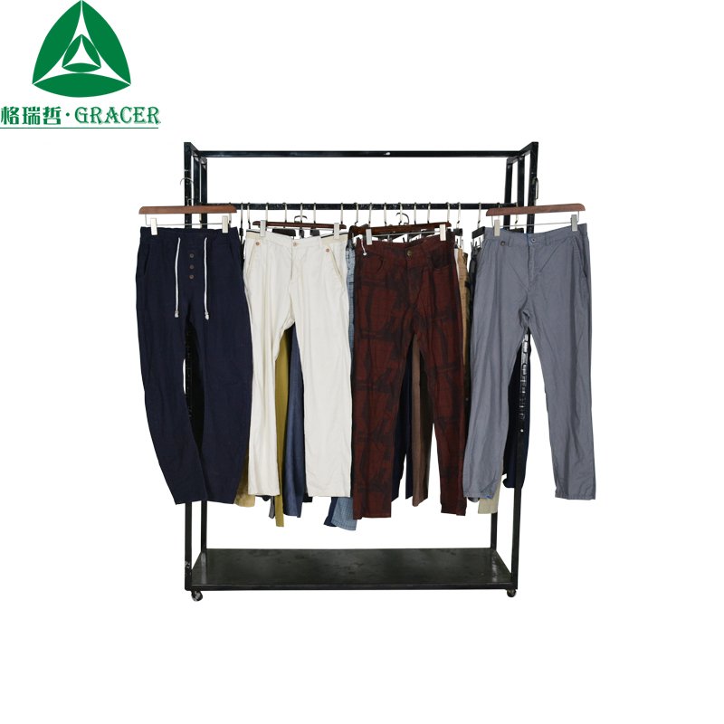 Low Price Overstock Used Clothes Cotton Pants Men'S Summer Second Hand Clothing Bales In Botswana