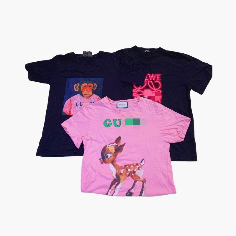 Used brand cloth luxury summer T-shirt wholesale second hand clothes mixed bales for men and women cheap price
