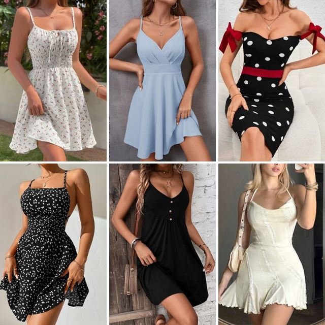 New trend suspender dress, women's off shoulder slim fit, slimming mid length skirt, mixed style