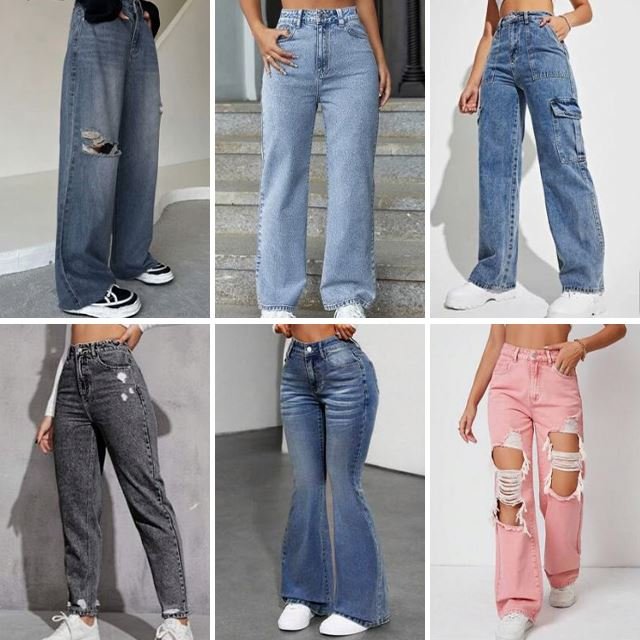2024 Wholesale sexy high waisted tight fitting women's jeans loose casual jeans mixed random shipment