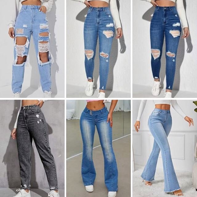 2024 Wholesale sexy high waisted tight fitting women's jeans loose casual jeans mixed random shipment