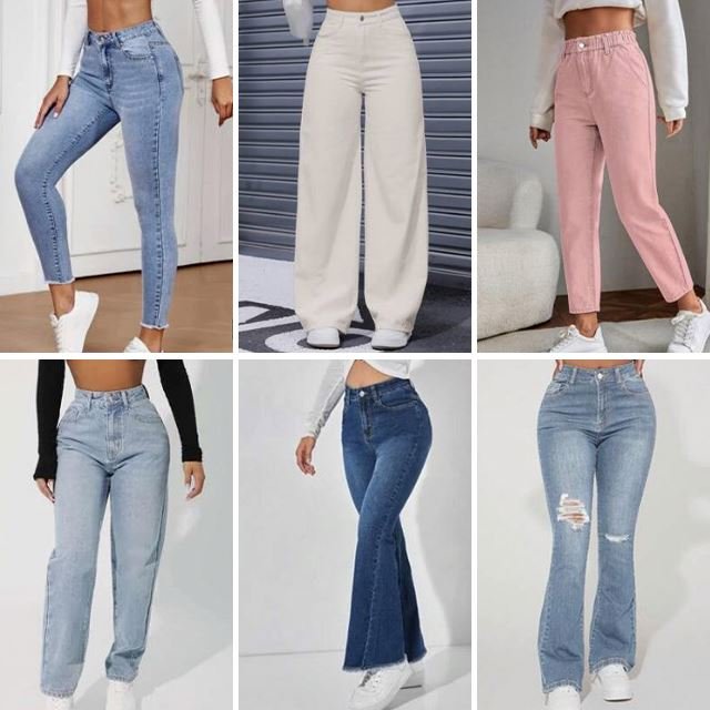 2024 Wholesale sexy high waisted tight fitting women's jeans loose casual jeans mixed random shipment
