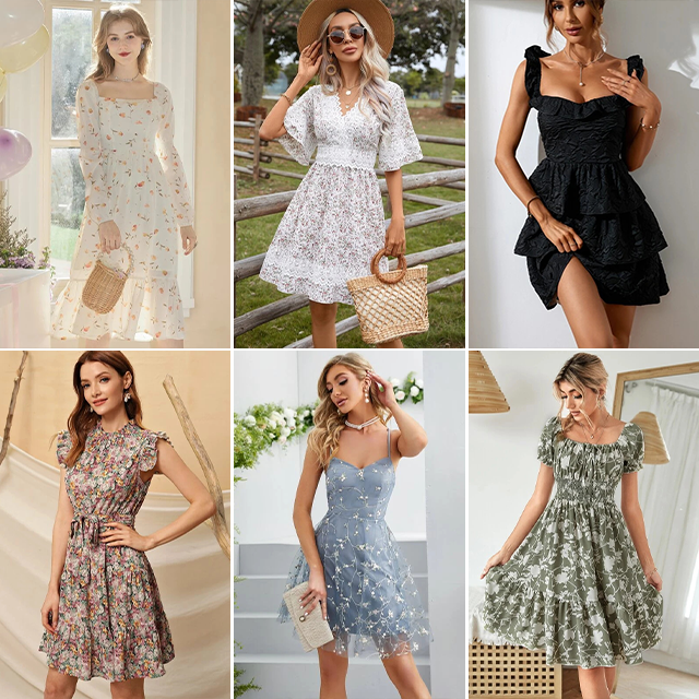 2024Clearance Women's clothes wholesale casual dresses T-shirts mixed packaging random delivery stock clothing