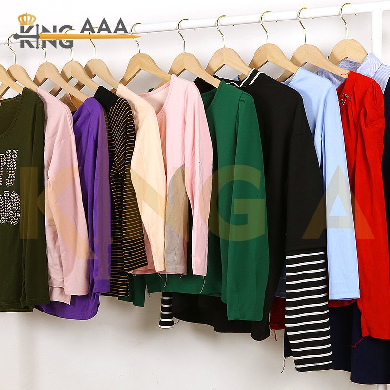 Wholesale Thrift Ladies Vintage T Shirt Used Clothes Cotton Second Hand Ukay Ukay Bale Long Clothing Apparel Stock