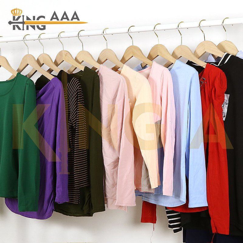 Wholesale Thrift Ladies Vintage T Shirt Used Clothes Cotton Second Hand Ukay Ukay Bale Long Clothing Apparel Stock