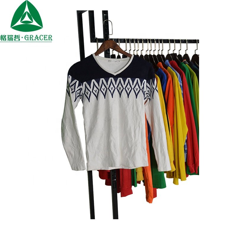 Used Bags And Clothes Long Sleeve Men T Shirt Second Hand Clothes From China