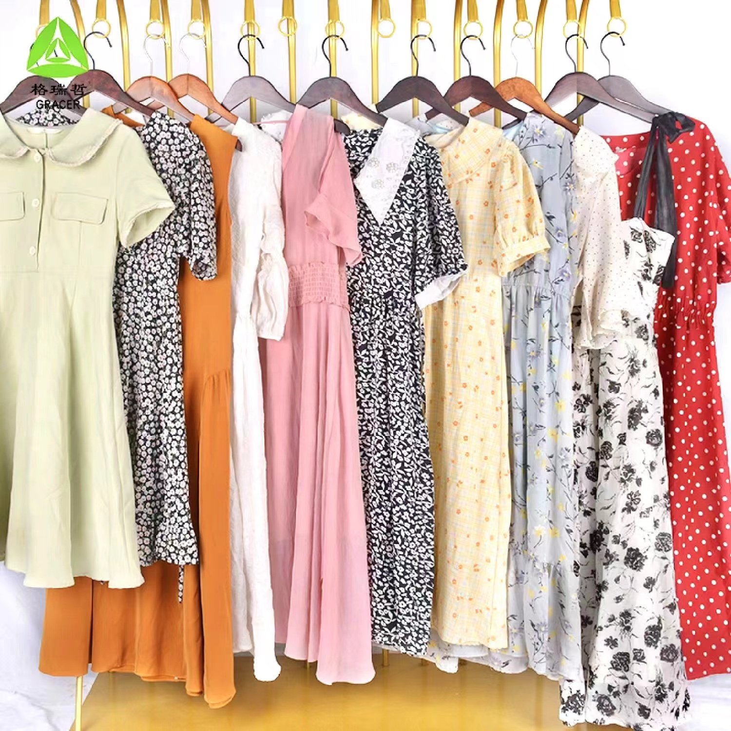 Bulk Wholesale High End Cotton Dress Second Hand Mixed Sizes Clothes Stock