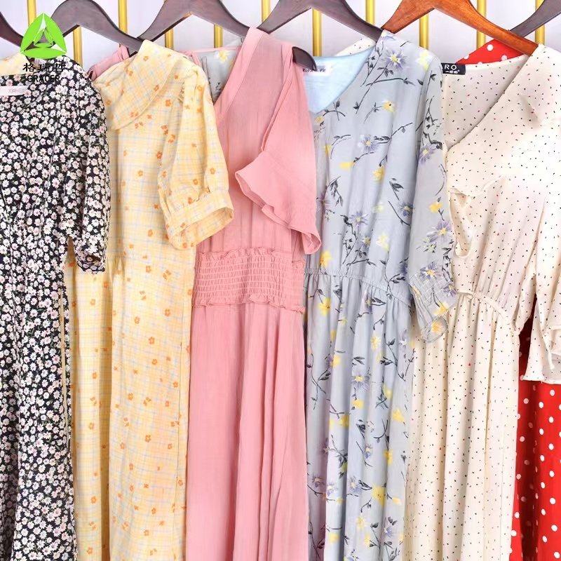 Bulk Wholesale High End Cotton Dress Second Hand Mixed Sizes Clothes Stock