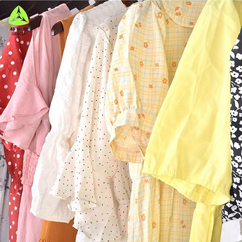 Bulk Wholesale High End Cotton Dress Second Hand Mixed Sizes Clothes Stock